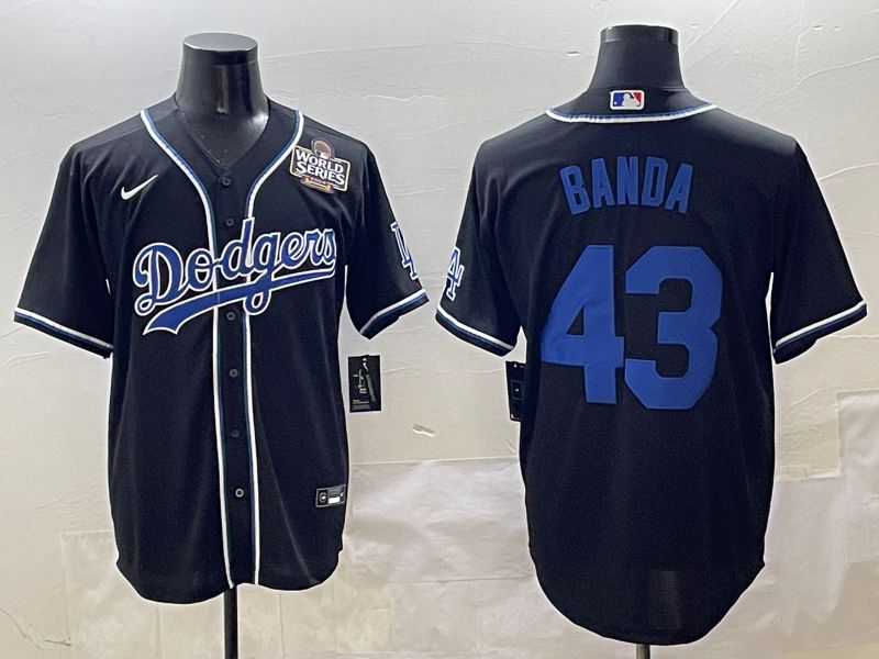 Men 2025 Los Angeles Dodgers #43 Banda Black Three generations Fashion Nike MLB Jersey style 9